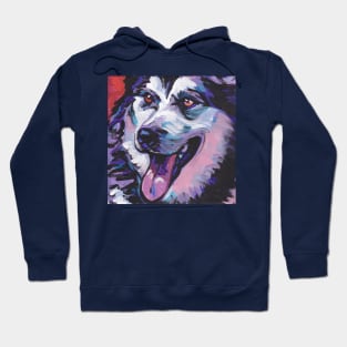 Alaskan Malamute bright colorful pop art Hoodie